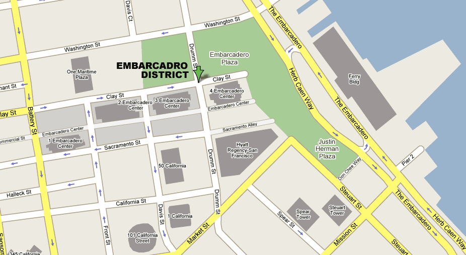 Embarcadero Shopping District Map