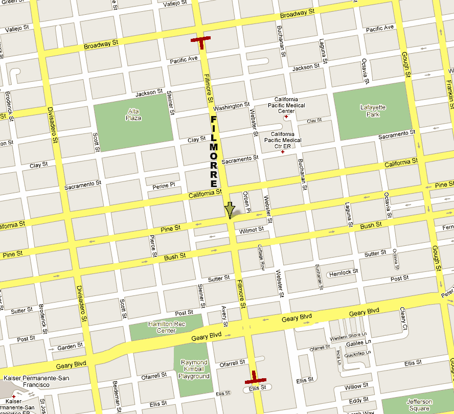 Fillmore Shopping Map