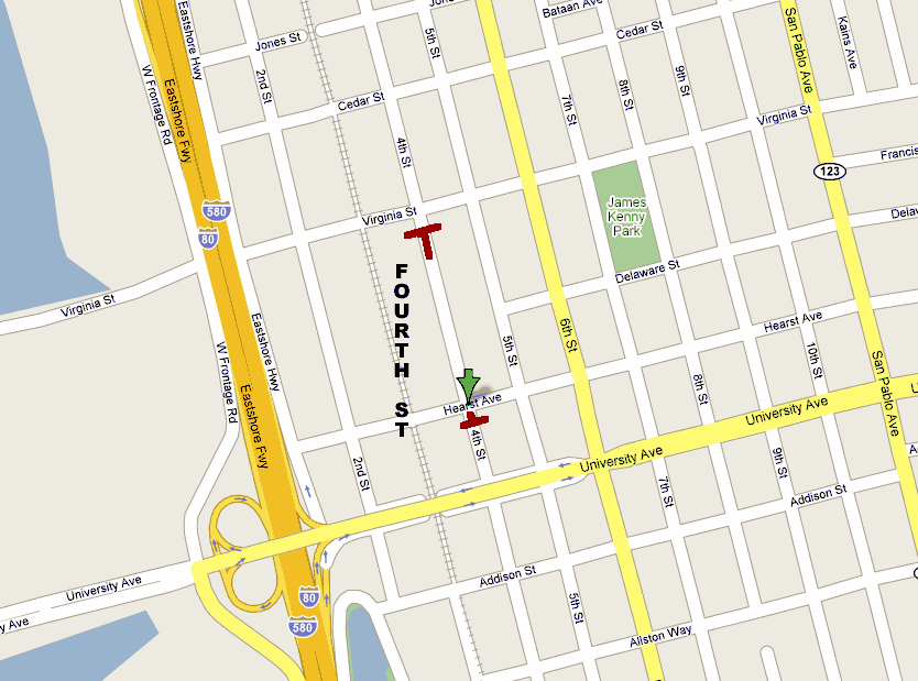 4th Street Shopping District Map
