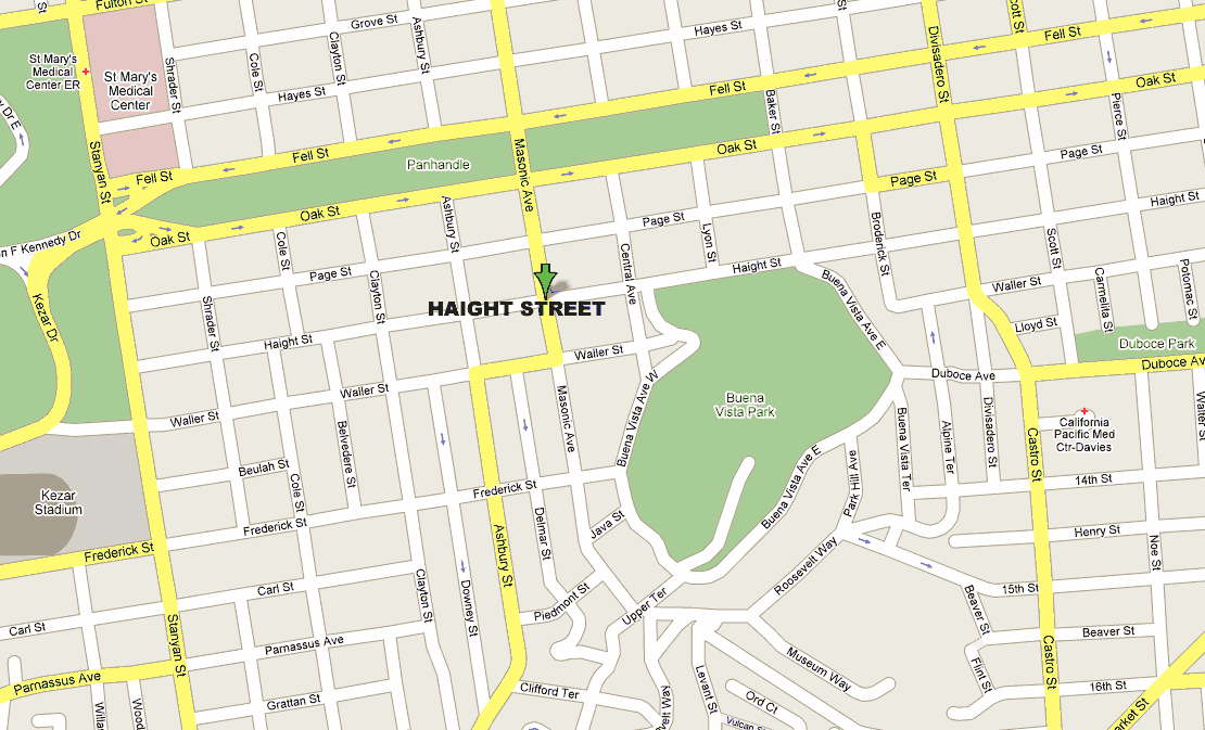 Haight Street Shopping Map