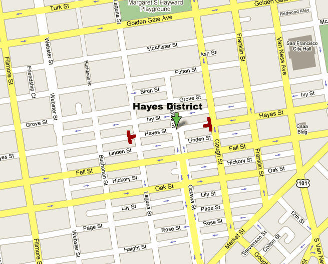 Hayes Street Shopping Map