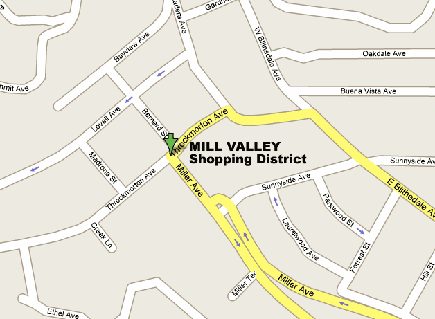 Mill Valley Shopping District Map