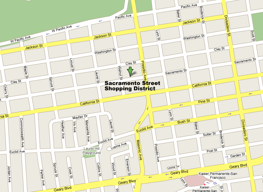 Map :: Sacramento Street Shopping District