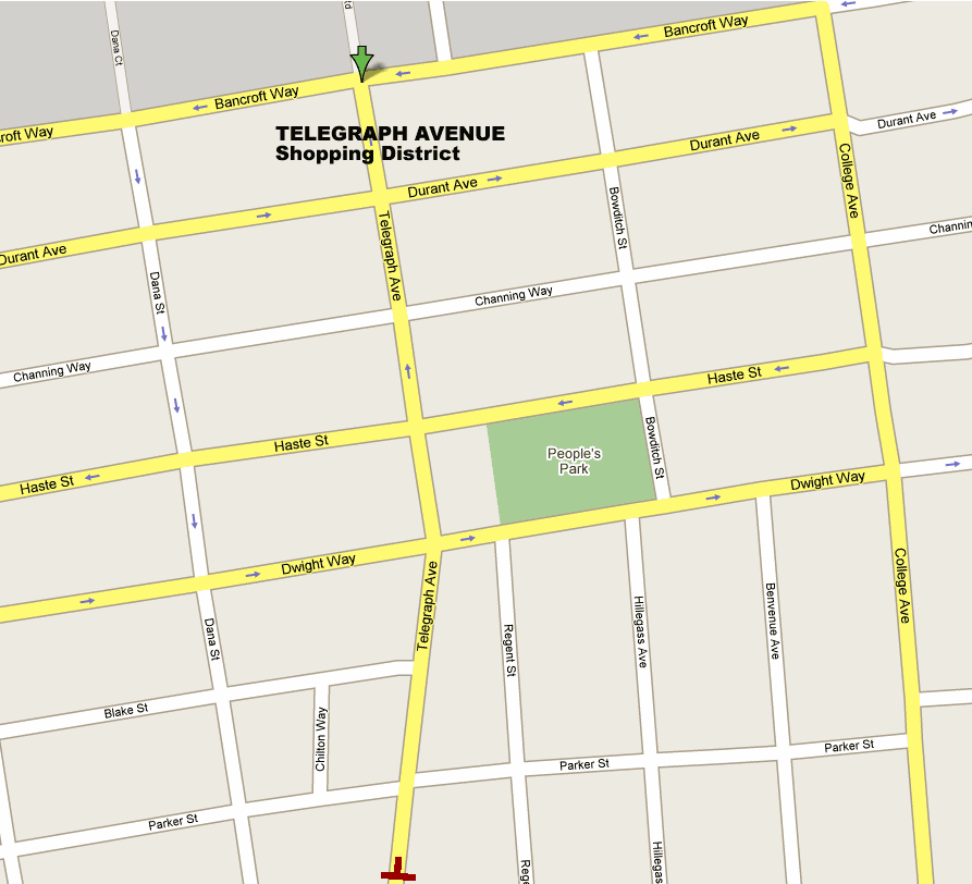 Map :: Telegraph Avenue Shopping District