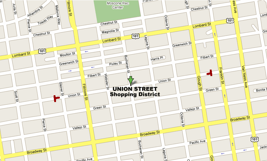Union Street Shopping District Map